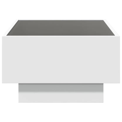 Coffee Table with LED White 70x50x30 cm Engineered Wood