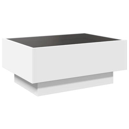 Coffee Table with LED White 70x50x30 cm Engineered Wood