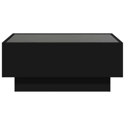 Coffee Table with LED Black 70x50x30 cm Engineered Wood