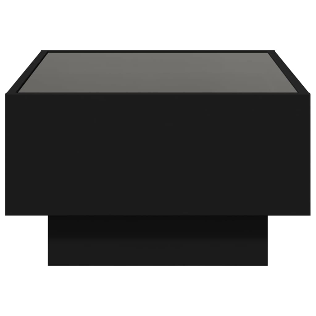 Coffee Table with LED Black 70x50x30 cm Engineered Wood