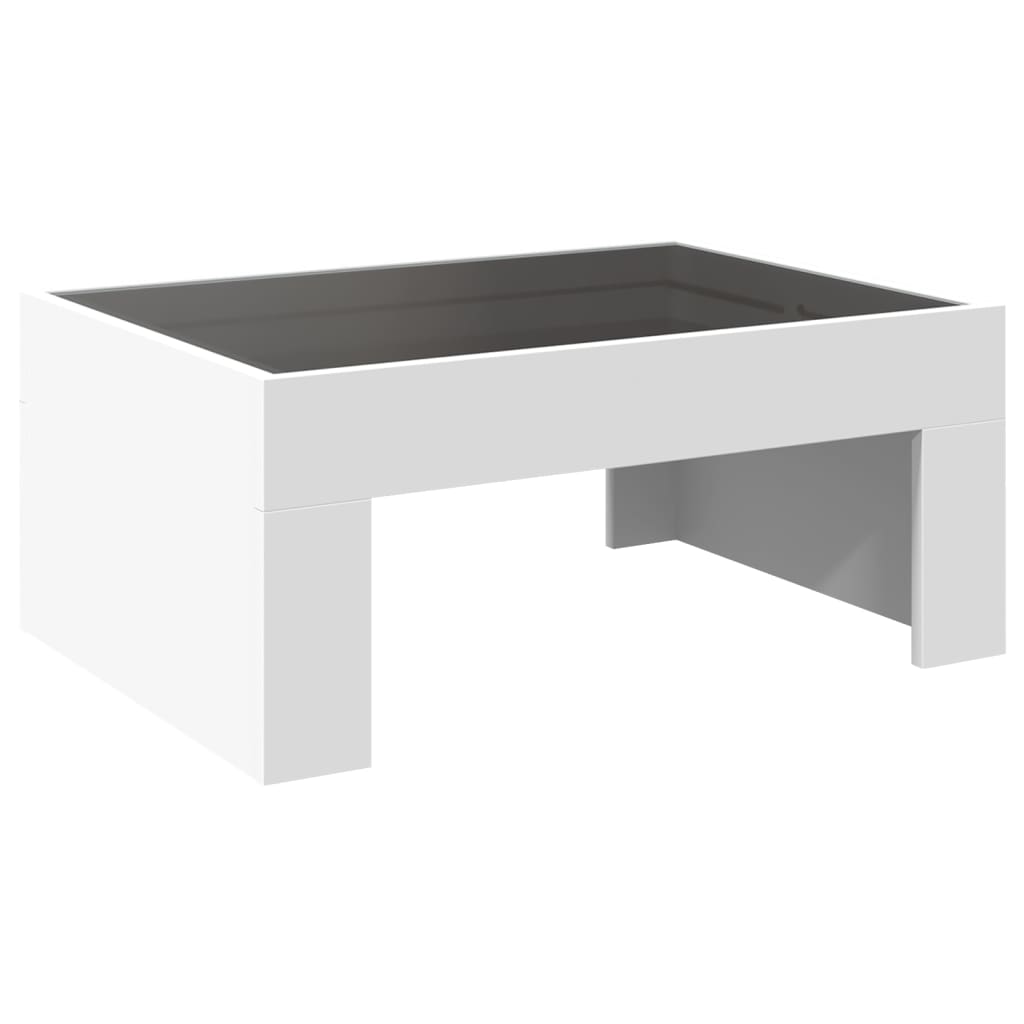Coffee Table with Infinity LED White 70x50x30 cm