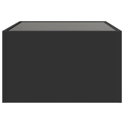 Coffee Table with Infinity LED Black 70x50x30 cm