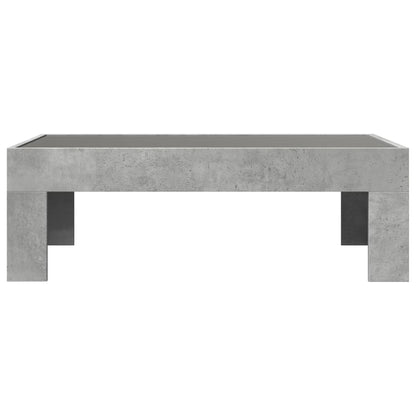 Coffee Table with Infinity LED Concrete Grey 90x50x30 cm
