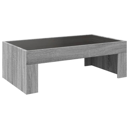 Coffee Table with Infinity LED Grey Sonoma 90x50x30 cm