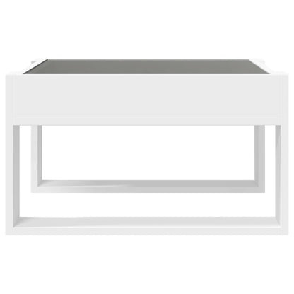 Coffee Table with Infinity LED White 50x53x30 cm