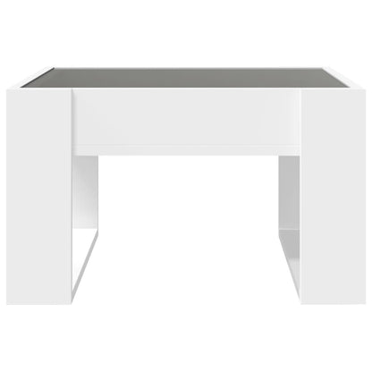 Coffee Table with Infinity LED White 50x53x30 cm