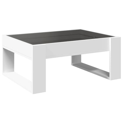 Coffee Table with Infinity LED White 70x53x30 cm