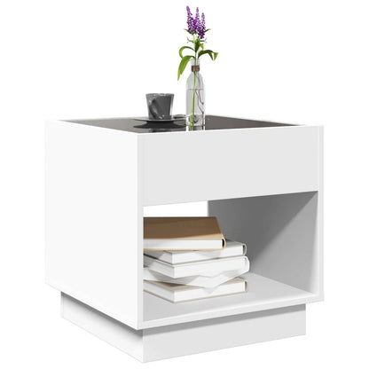 Coffee Table with Infinity LED White 40x40x50 cm