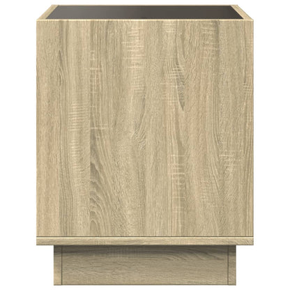 Coffee Table with Infinity LED Sonoma Oak 50x50x50 cm