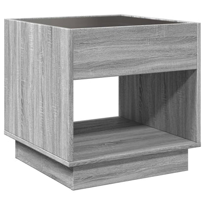 Coffee Table with Infinity LED Grey Sonoma 50x50x50 cm