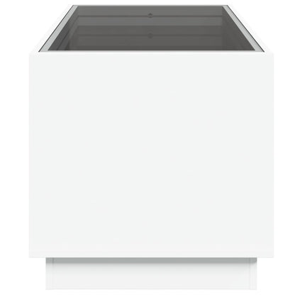 Coffee Table with Infinity LED White 70x50x50 cm