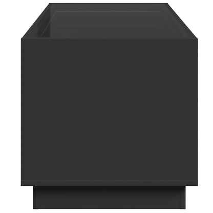 Coffee Table with Infinity LED Black 70x50x50 cm