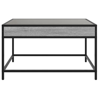 Coffee Table with Infinity LED Grey Sonoma 70x50x41 cm