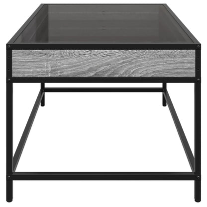 Coffee Table with Infinity LED Grey Sonoma 70x50x41 cm