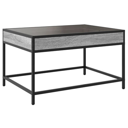 Coffee Table with Infinity LED Grey Sonoma 70x50x41 cm
