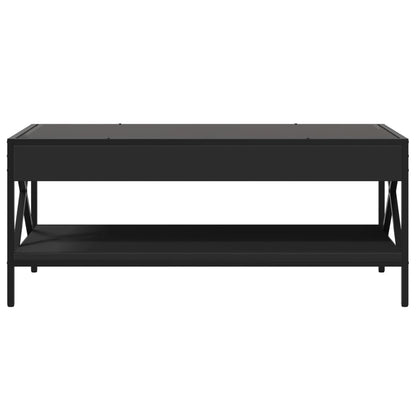 Coffee Table with Infinity LED Black 90x50x38 cm