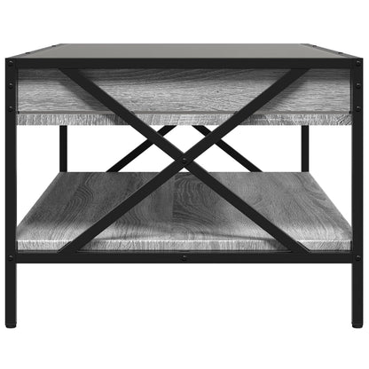 Coffee Table with Infinity LED Grey Sonoma 90x50x38 cm