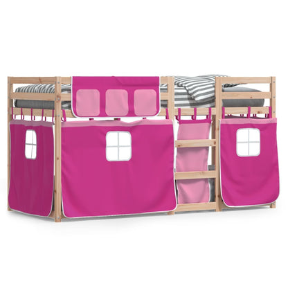 Bunk Bed without Mattress Pink 90x190 cm Single Solid Wood Pine