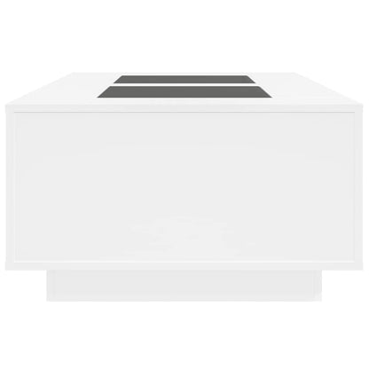 Coffee Table with Infinity LED White 116x69x40 cm