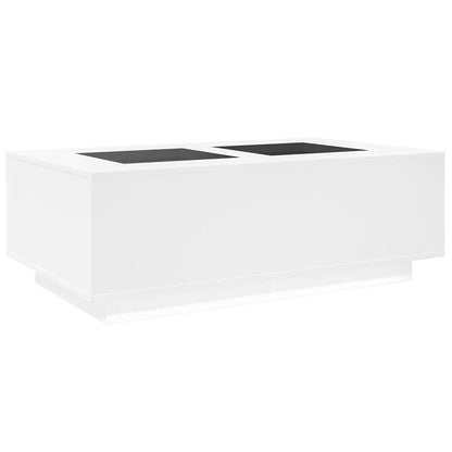 Coffee Table with Infinity LED White 116x69x40 cm