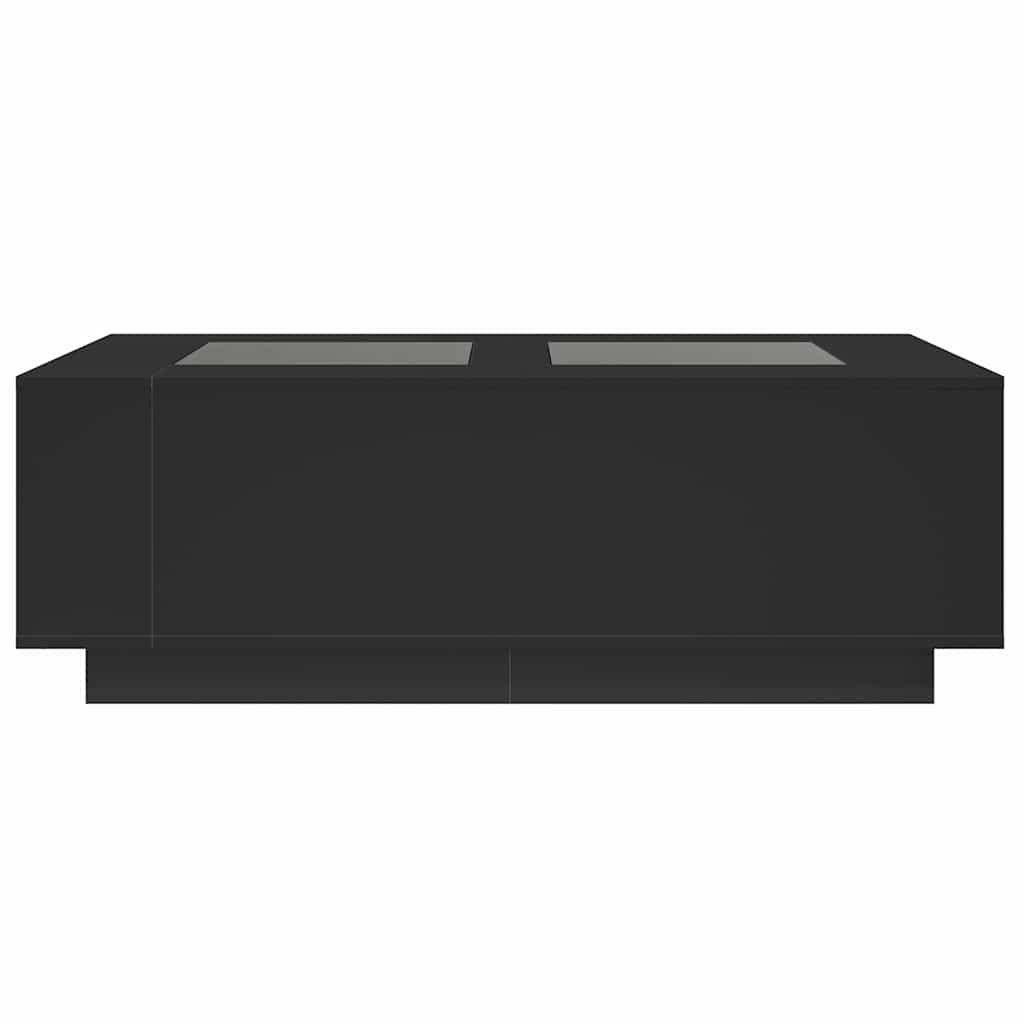Coffee Table with Infinity LED Black 116x69x40 cm