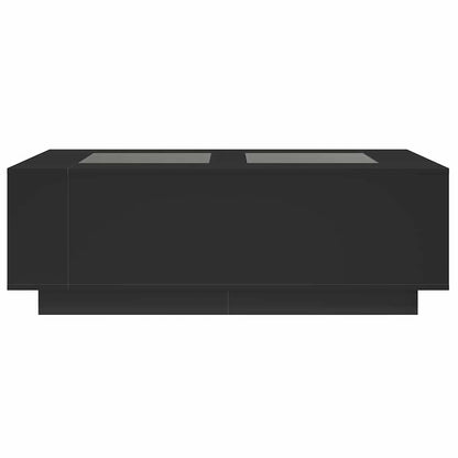 Coffee Table with Infinity LED Black 116x69x40 cm