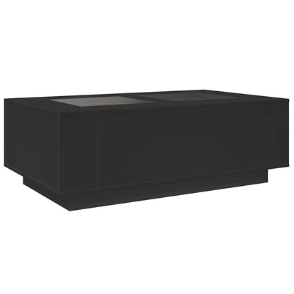 Coffee Table with Infinity LED Black 116x69x40 cm