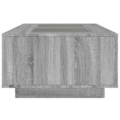 Coffee Table with Infinity LED Grey Sonoma 116x69x40 cm