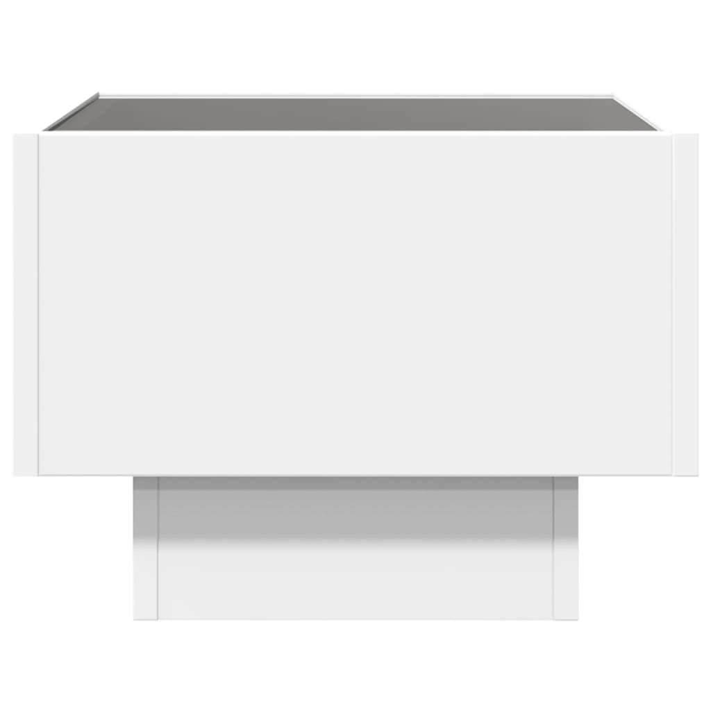 Infinity LED Bedside Table - White 40x40x30 cm Modern Design