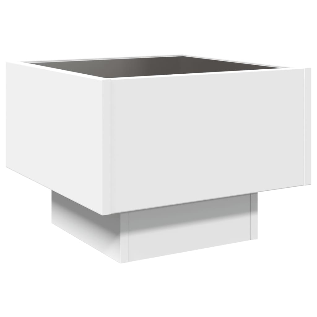 Infinity LED Bedside Table - White 40x40x30 cm Modern Design