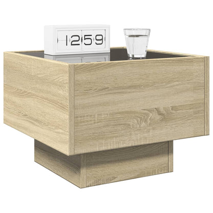 Sonoma Oak Bedside Table with Infinity LED, 40x40x30 cm