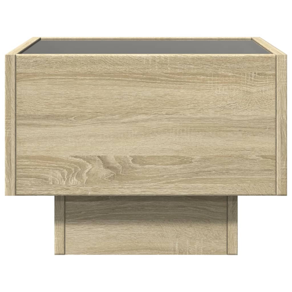 Sonoma Oak Bedside Table with Infinity LED, 40x40x30 cm