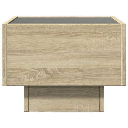 Sonoma Oak Bedside Table with Infinity LED, 40x40x30 cm