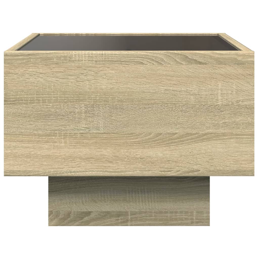 Sonoma Oak Bedside Table with Infinity LED, 40x40x30 cm