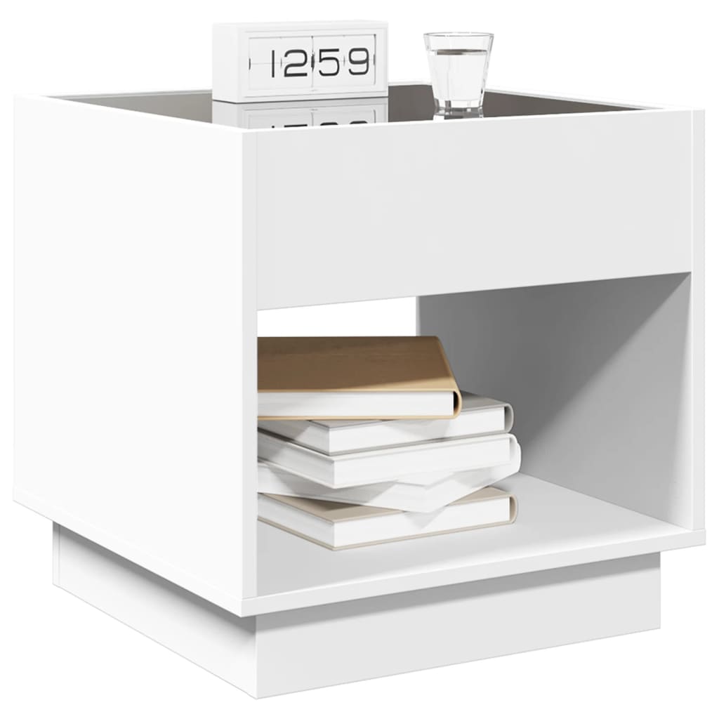 Infinity LED Bedside Table White 50x50x50 cm | Modern Design