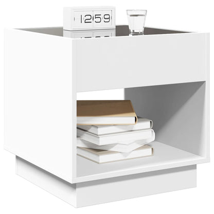 Infinity LED Bedside Table White 50x50x50 cm | Modern Design