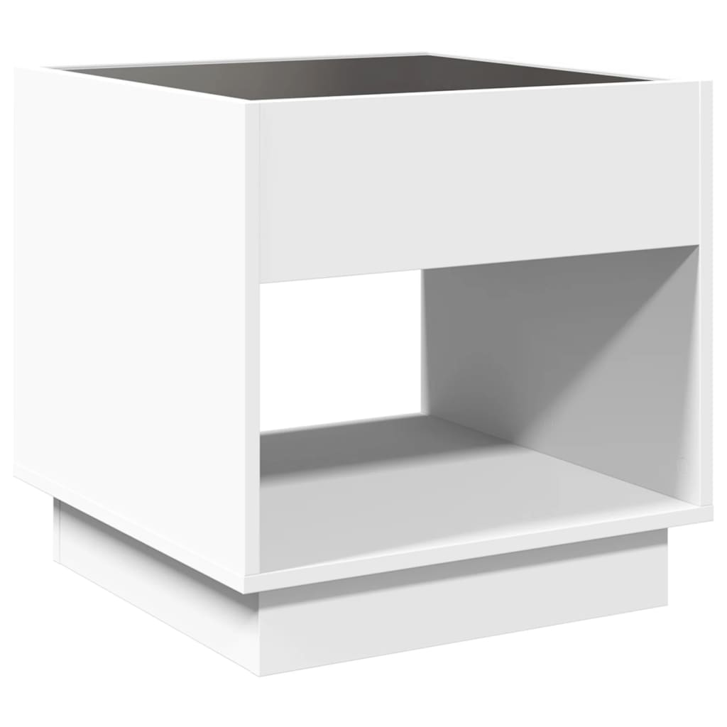 Infinity LED Bedside Table White 50x50x50 cm | Modern Design