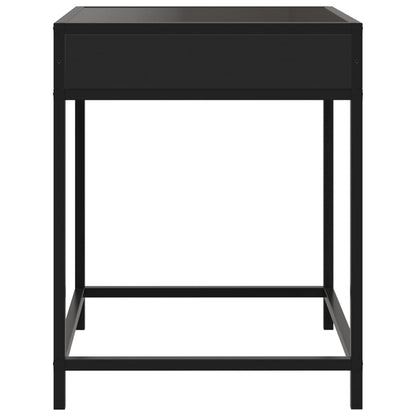 Black Infinity LED Bedside Table, 40x40x51 cm, Modern Design