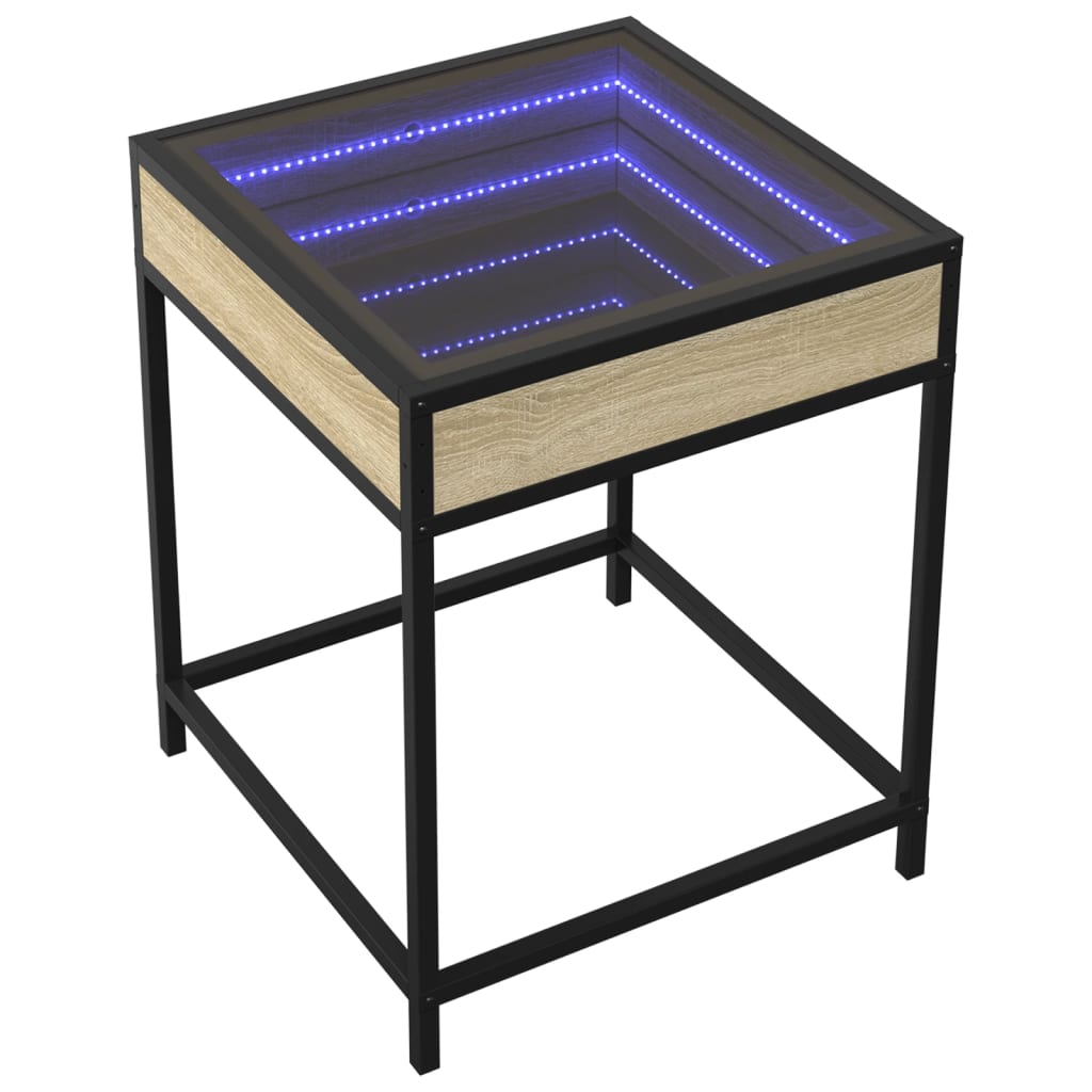 Sonoma Oak Bedside Table with Infinity LED 40x40x51 cm