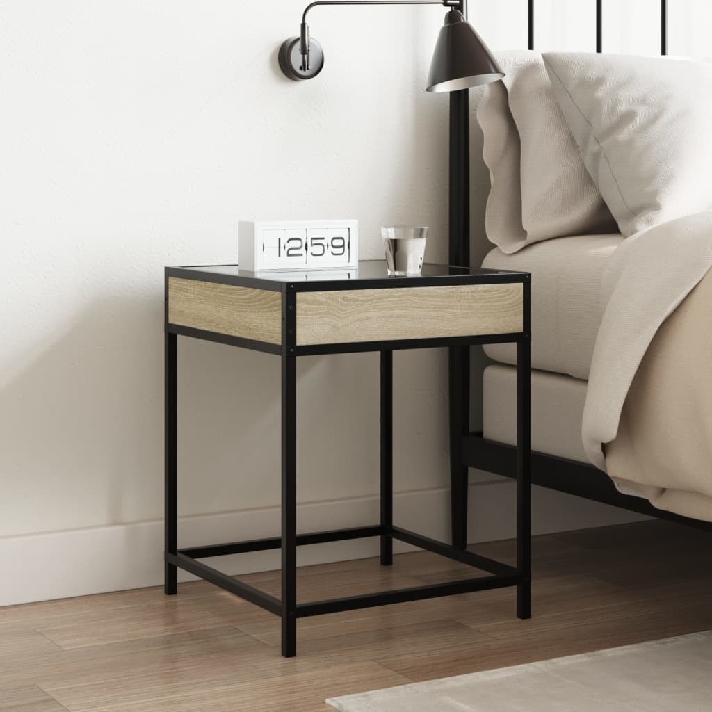 Sonoma Oak Bedside Table with Infinity LED 40x40x51 cm