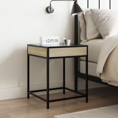 Sonoma Oak Bedside Table with Infinity LED 40x40x51 cm