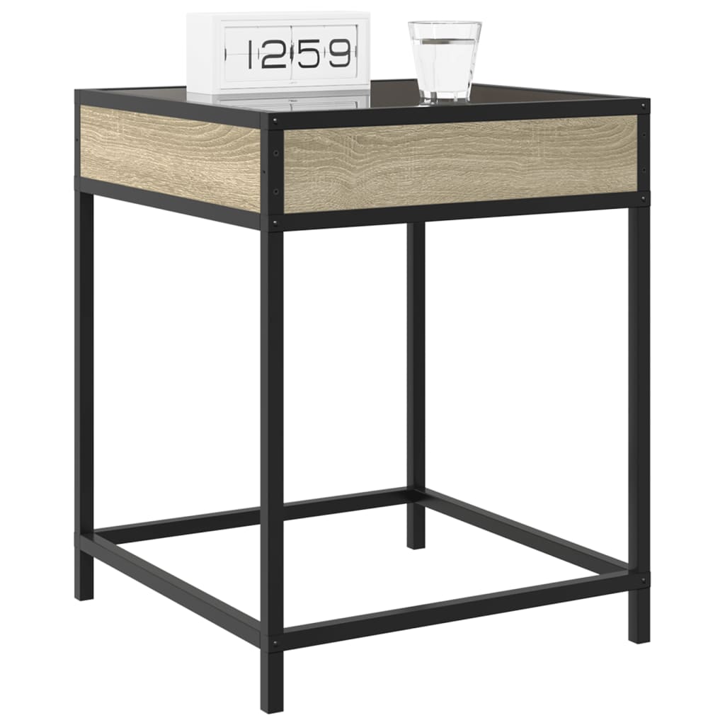Sonoma Oak Bedside Table with Infinity LED 40x40x51 cm