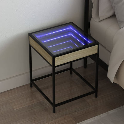 Sonoma Oak Bedside Table with Infinity LED 40x40x51 cm