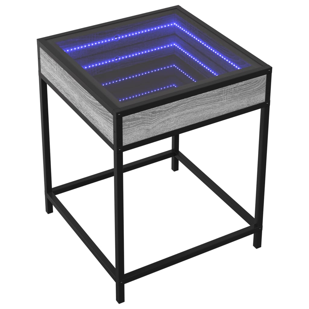 Infinity LED Grey Sonoma Bedside Table 40x40x51 cm