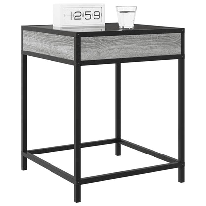Infinity LED Grey Sonoma Bedside Table 40x40x51 cm