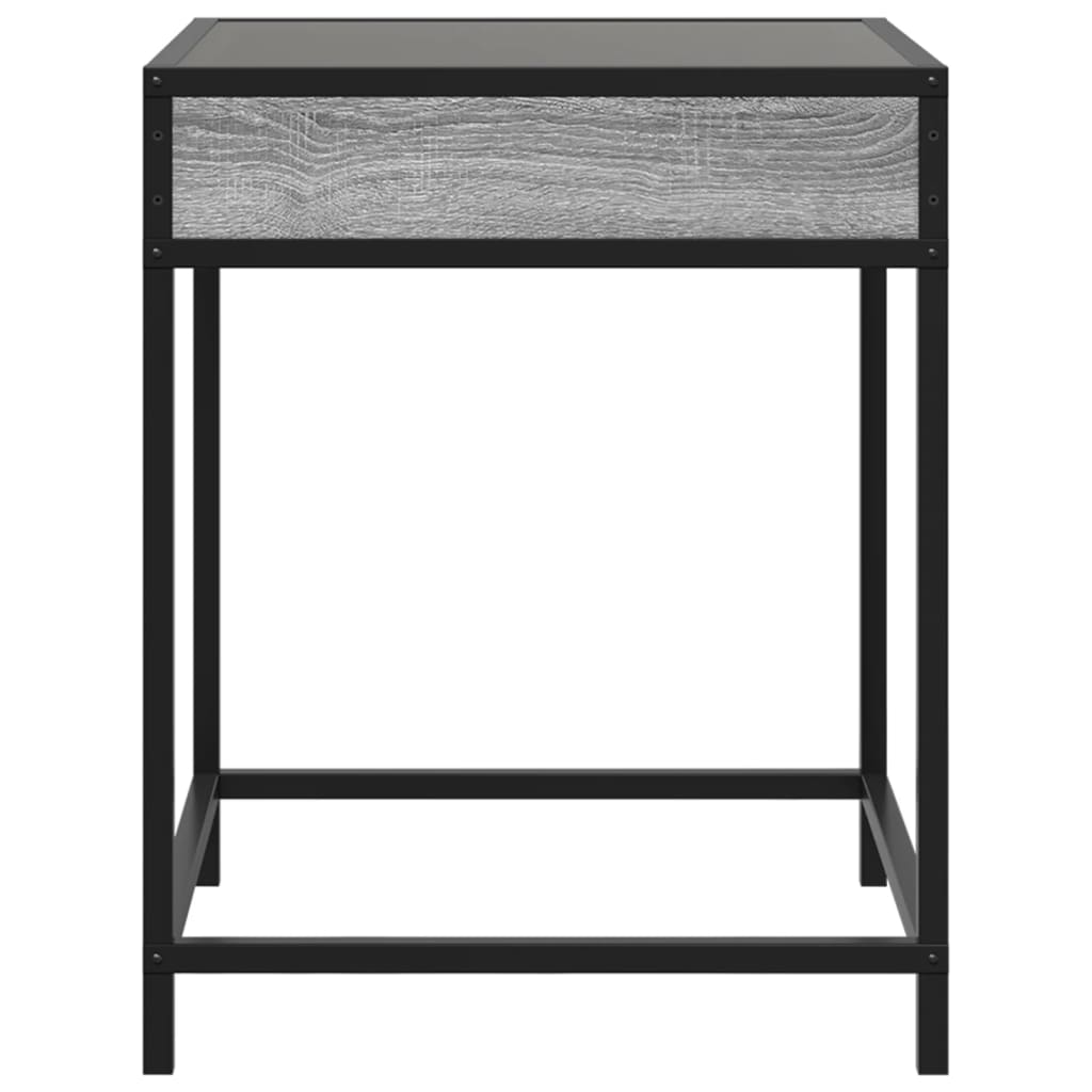 Infinity LED Grey Sonoma Bedside Table 40x40x51 cm