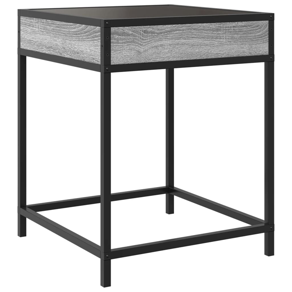 Infinity LED Grey Sonoma Bedside Table 40x40x51 cm