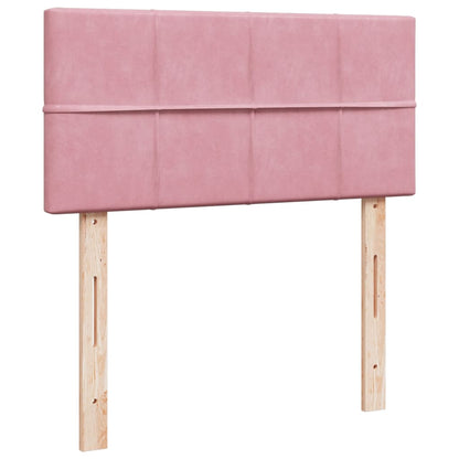 Velvet Pink Box Spring Bed & Mattress 80x200 cm