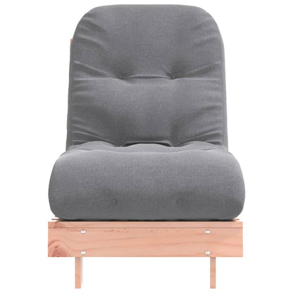 Solid Wood Futon Sofa Bed with Mattress, 60x206x11 cm, Douglas Finish