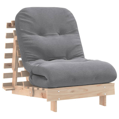 Solid Pine Wood Futon Sofa Bed - Mattress 70x206x11 cm